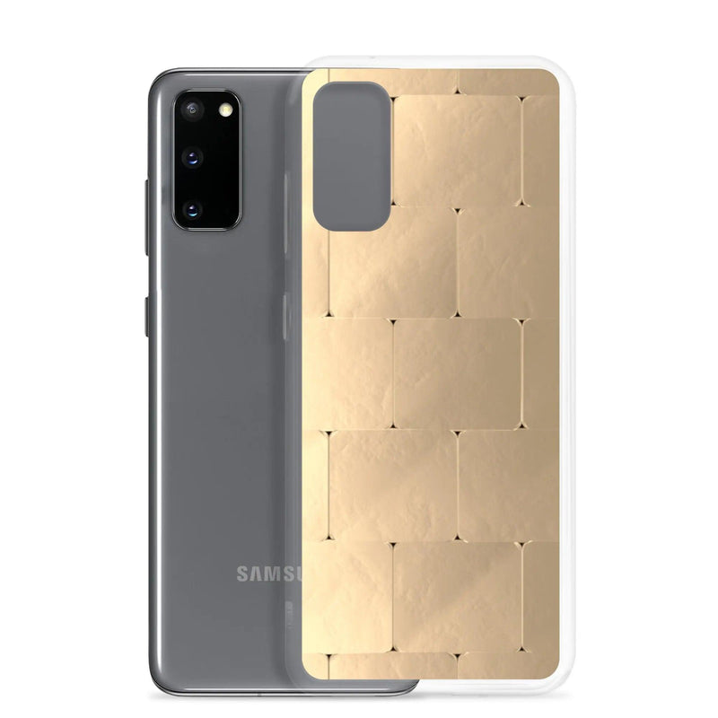 Load image into Gallery viewer, Soft Gold Metal Style Flexible Clear Samsung Case Bump Resistant Corners CREATIVETECH