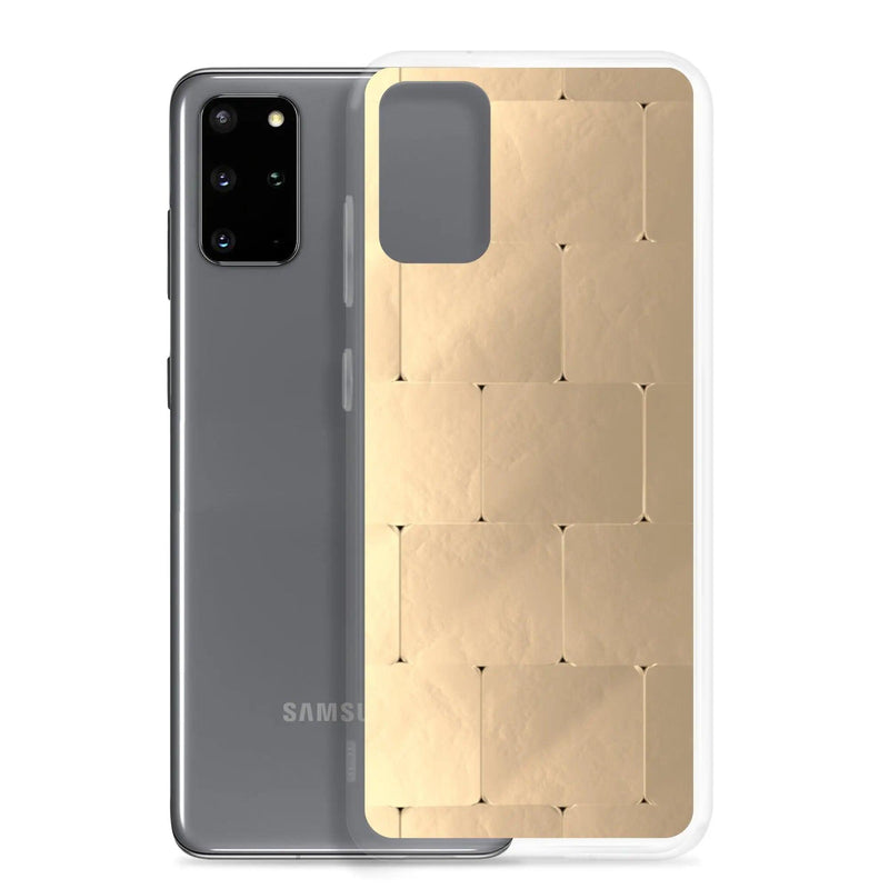 Load image into Gallery viewer, Soft Gold Metal Style Flexible Clear Samsung Case Bump Resistant Corners CREATIVETECH