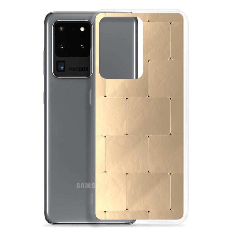 Load image into Gallery viewer, Soft Gold Metal Style Flexible Clear Samsung Case Bump Resistant Corners CREATIVETECH