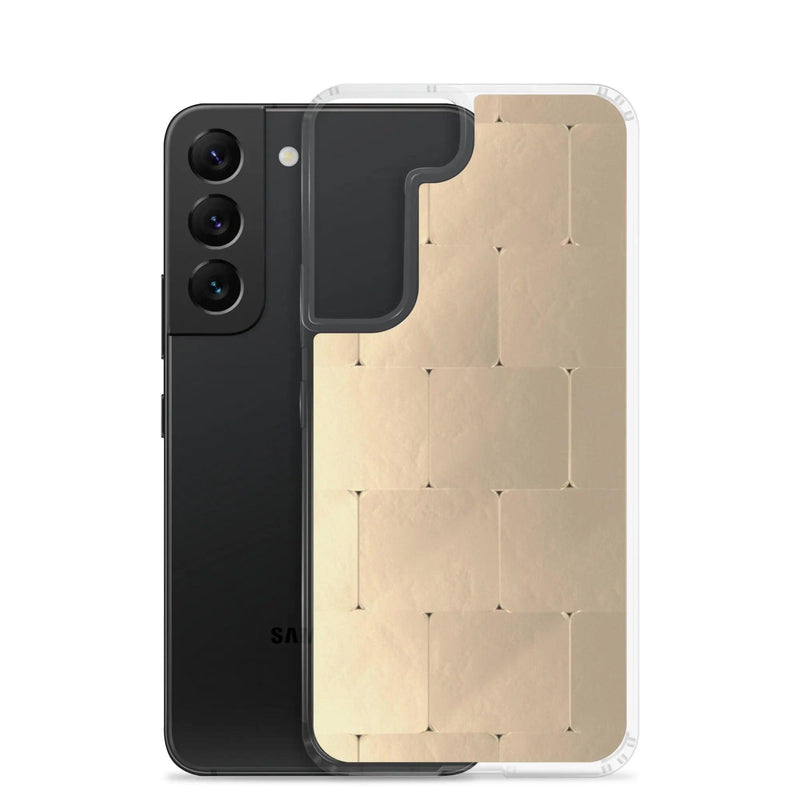 Load image into Gallery viewer, Soft Gold Metal Style Flexible Clear Samsung Case Bump Resistant Corners CREATIVETECH