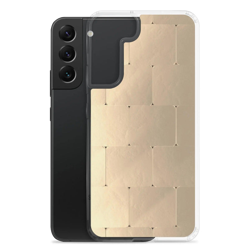 Load image into Gallery viewer, Soft Gold Metal Style Flexible Clear Samsung Case Bump Resistant Corners CREATIVETECH