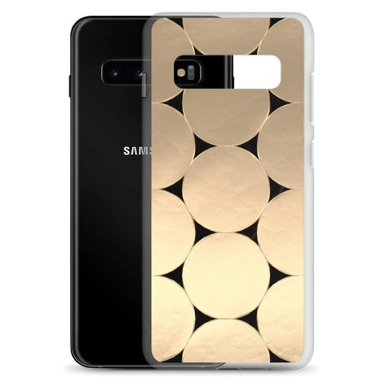 Soft Gold Round Style Flexible Clear Samsung Case Bump Resistant Corners CREATIVETECH