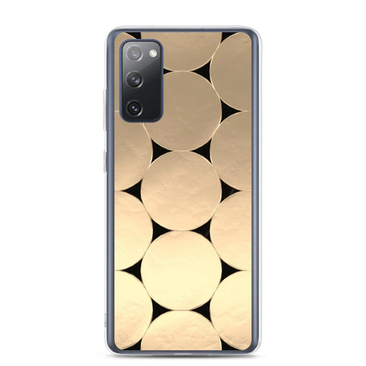 Soft Gold Round Style Flexible Clear Samsung Case Bump Resistant Corners CREATIVETECH