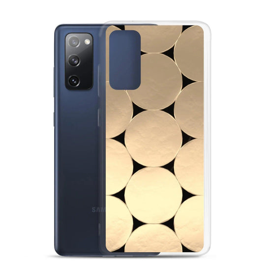 Soft Gold Round Style Flexible Clear Samsung Case Bump Resistant Corners CREATIVETECH