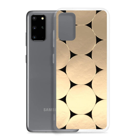 Soft Gold Round Style Flexible Clear Samsung Case Bump Resistant Corners CREATIVETECH
