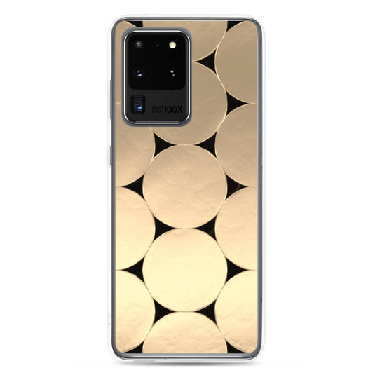 Soft Gold Round Style Flexible Clear Samsung Case Bump Resistant Corners CREATIVETECH