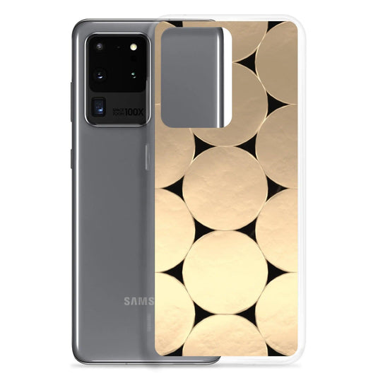 Soft Gold Round Style Flexible Clear Samsung Case Bump Resistant Corners CREATIVETECH