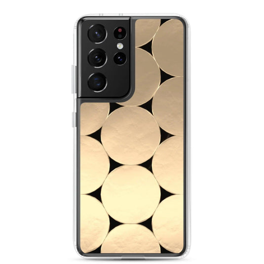 Soft Gold Round Style Flexible Clear Samsung Case Bump Resistant Corners CREATIVETECH