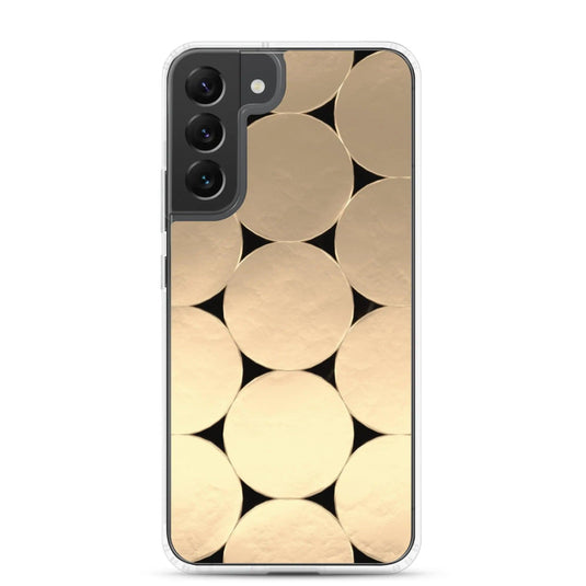 Soft Gold Round Style Flexible Clear Samsung Case Bump Resistant Corners CREATIVETECH