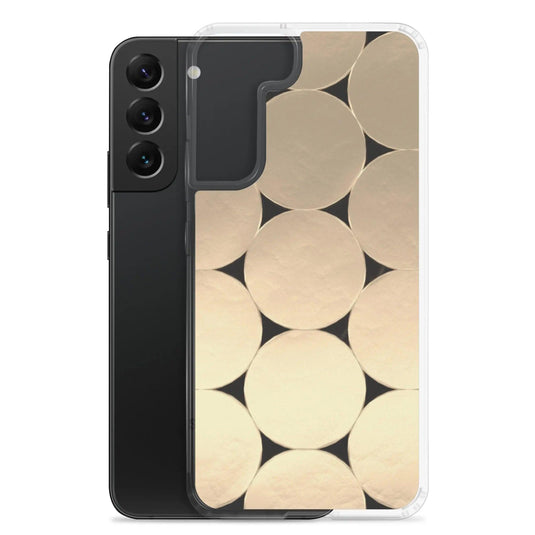 Soft Gold Round Style Flexible Clear Samsung Case Bump Resistant Corners CREATIVETECH