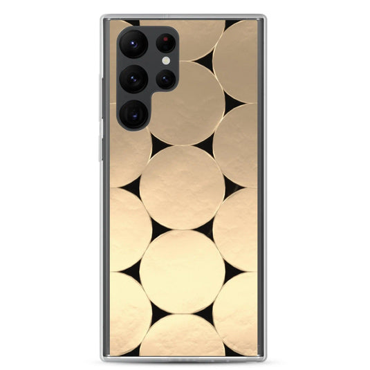 Soft Gold Round Style Flexible Clear Samsung Case Bump Resistant Corners CREATIVETECH