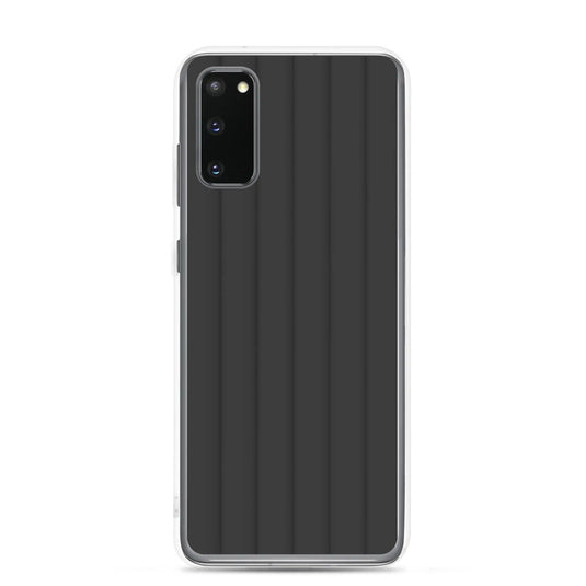 Soft Grey Black Striped Squishy Style Flexible Clear Samsung Case Bump Resistant Corners CREATIVETECH