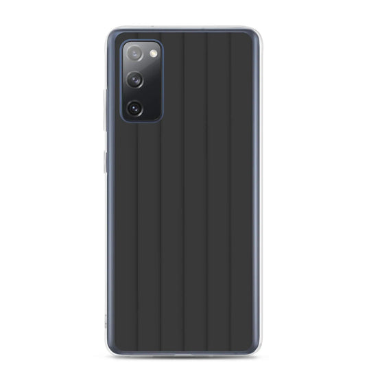 Soft Grey Black Striped Squishy Style Flexible Clear Samsung Case Bump Resistant Corners CREATIVETECH