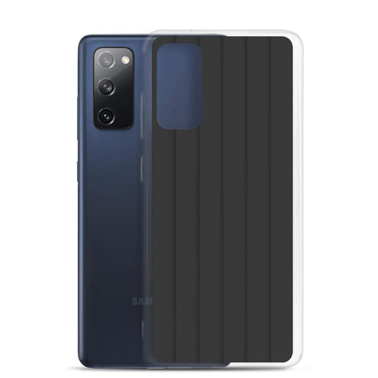 Soft Grey Black Striped Squishy Style Flexible Clear Samsung Case Bump Resistant Corners CREATIVETECH