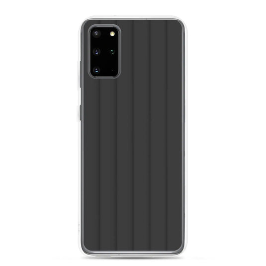 Soft Grey Black Striped Squishy Style Flexible Clear Samsung Case Bump Resistant Corners CREATIVETECH