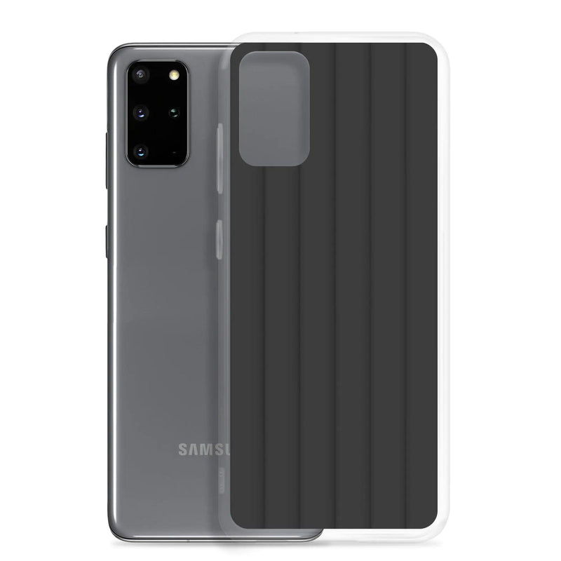 Load image into Gallery viewer, Soft Grey Black Striped Squishy Style Flexible Clear Samsung Case Bump Resistant Corners CREATIVETECH