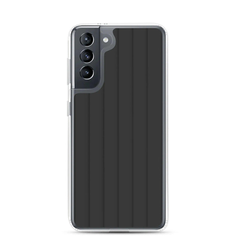 Load image into Gallery viewer, Soft Grey Black Striped Squishy Style Flexible Clear Samsung Case Bump Resistant Corners CREATIVETECH