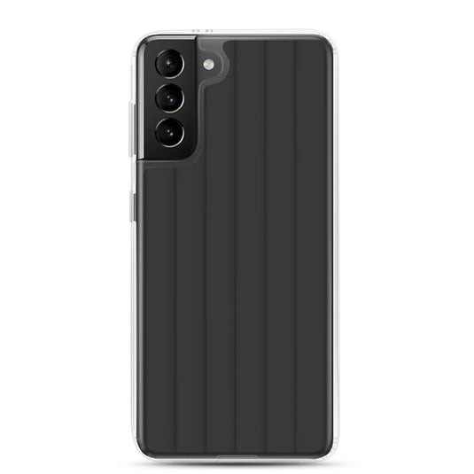 Soft Grey Black Striped Squishy Style Flexible Clear Samsung Case Bump Resistant Corners CREATIVETECH