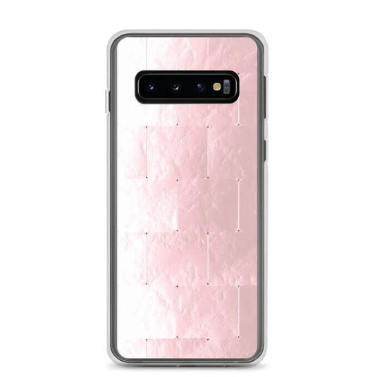 Soft Rose Gold Cubic Style Flexible Clear Samsung Case Bump Resistant Corners CREATIVETECH