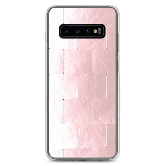 Soft Rose Gold Cubic Style Flexible Clear Samsung Case Bump Resistant Corners CREATIVETECH