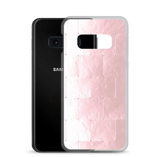 Soft Rose Gold Cubic Style Flexible Clear Samsung Case Bump Resistant Corners CREATIVETECH