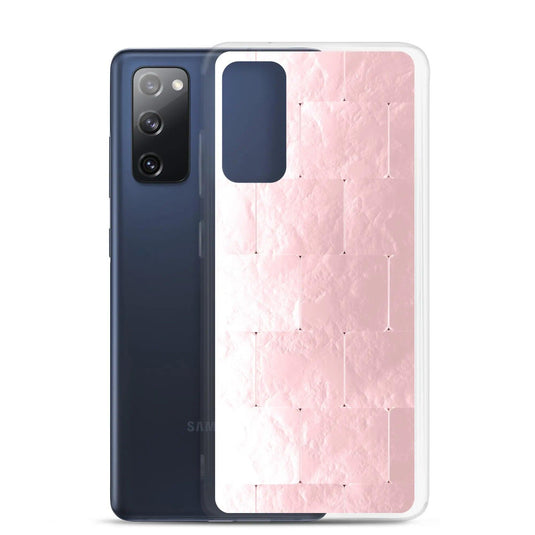 Soft Rose Gold Cubic Style Flexible Clear Samsung Case Bump Resistant Corners CREATIVETECH