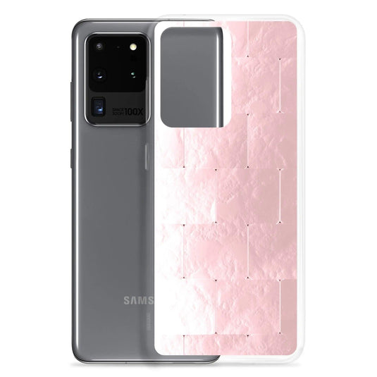 Soft Rose Gold Cubic Style Flexible Clear Samsung Case Bump Resistant Corners CREATIVETECH