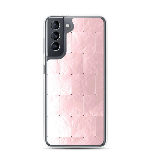 Soft Rose Gold Cubic Style Flexible Clear Samsung Case Bump Resistant Corners CREATIVETECH