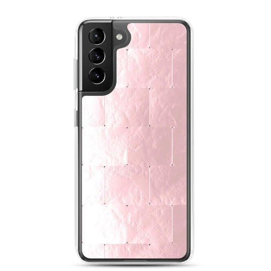 Soft Rose Gold Cubic Style Flexible Clear Samsung Case Bump Resistant Corners CREATIVETECH
