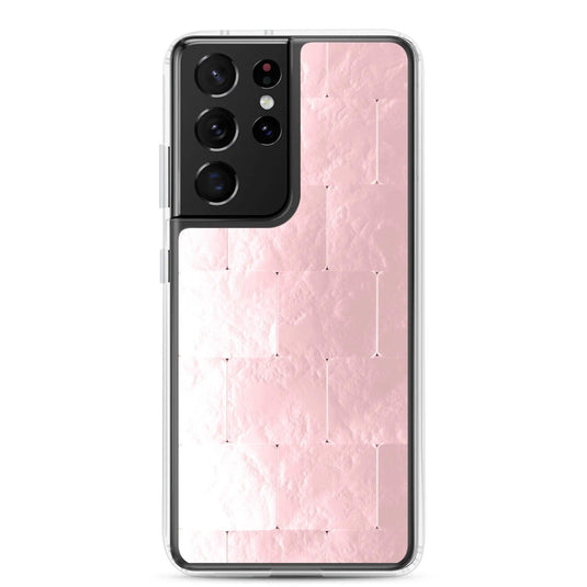 Soft Rose Gold Cubic Style Flexible Clear Samsung Case Bump Resistant Corners CREATIVETECH