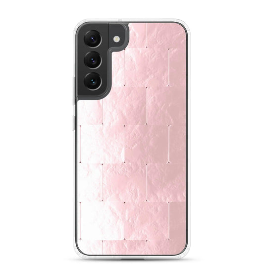 Soft Rose Gold Cubic Style Flexible Clear Samsung Case Bump Resistant Corners CREATIVETECH