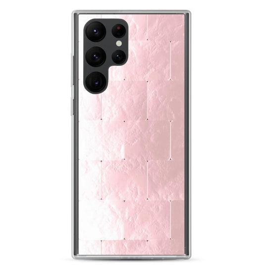 Soft Rose Gold Cubic Style Flexible Clear Samsung Case Bump Resistant Corners CREATIVETECH