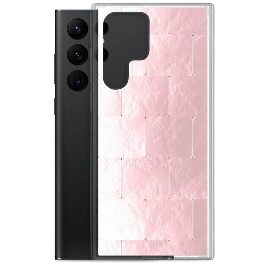 Soft Rose Gold Cubic Style Flexible Clear Samsung Case Bump Resistant Corners CREATIVETECH