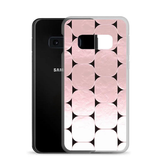 Soft Rose Gold Round Style Flexible Clear Samsung Case Bump Resistant Corners CREATIVETECH