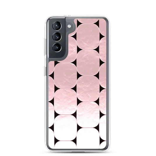 Soft Rose Gold Round Style Flexible Clear Samsung Case Bump Resistant Corners CREATIVETECH