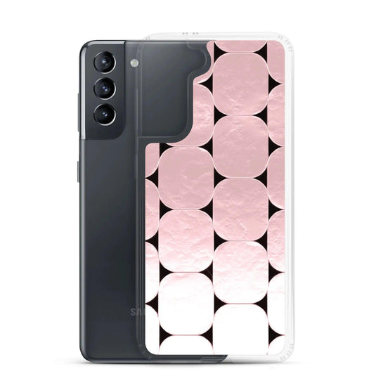 Soft Rose Gold Round Style Flexible Clear Samsung Case Bump Resistant Corners CREATIVETECH