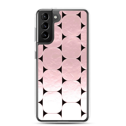 Soft Rose Gold Round Style Flexible Clear Samsung Case Bump Resistant Corners CREATIVETECH