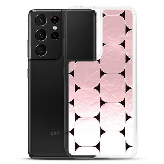 Soft Rose Gold Round Style Flexible Clear Samsung Case Bump Resistant Corners CREATIVETECH