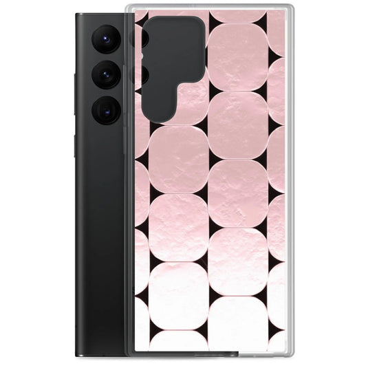 Soft Rose Gold Round Style Flexible Clear Samsung Case Bump Resistant Corners CREATIVETECH