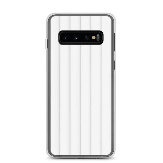 Soft White Striped Squishy Style Flexible Clear Samsung Case Bump Resistant Corners CREATIVETECH