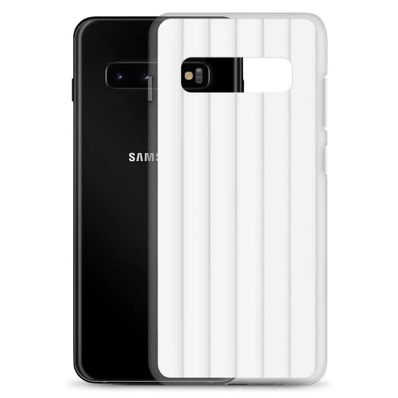 Load image into Gallery viewer, Soft White Striped Squishy Style Flexible Clear Samsung Case Bump Resistant Corners CREATIVETECH