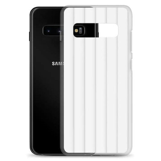 Soft White Striped Squishy Style Flexible Clear Samsung Case Bump Resistant Corners CREATIVETECH