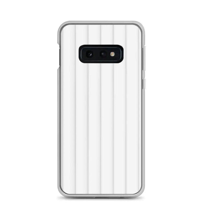 Load image into Gallery viewer, Soft White Striped Squishy Style Flexible Clear Samsung Case Bump Resistant Corners CREATIVETECH