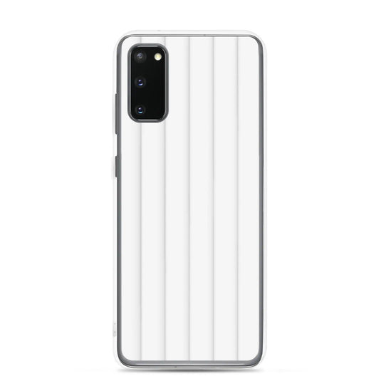 Soft White Striped Squishy Style Flexible Clear Samsung Case Bump Resistant Corners CREATIVETECH