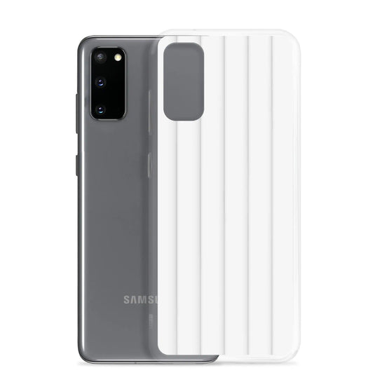 Soft White Striped Squishy Style Flexible Clear Samsung Case Bump Resistant Corners CREATIVETECH