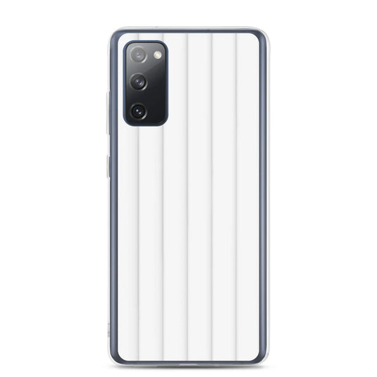 Soft White Striped Squishy Style Flexible Clear Samsung Case Bump Resistant Corners CREATIVETECH