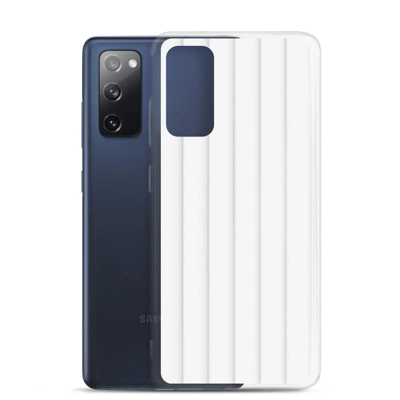 Load image into Gallery viewer, Soft White Striped Squishy Style Flexible Clear Samsung Case Bump Resistant Corners CREATIVETECH