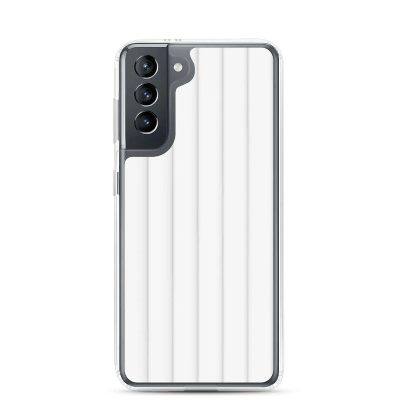 Load image into Gallery viewer, Soft White Striped Squishy Style Flexible Clear Samsung Case Bump Resistant Corners CREATIVETECH