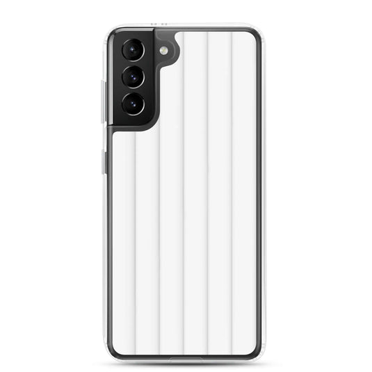 Soft White Striped Squishy Style Flexible Clear Samsung Case Bump Resistant Corners CREATIVETECH