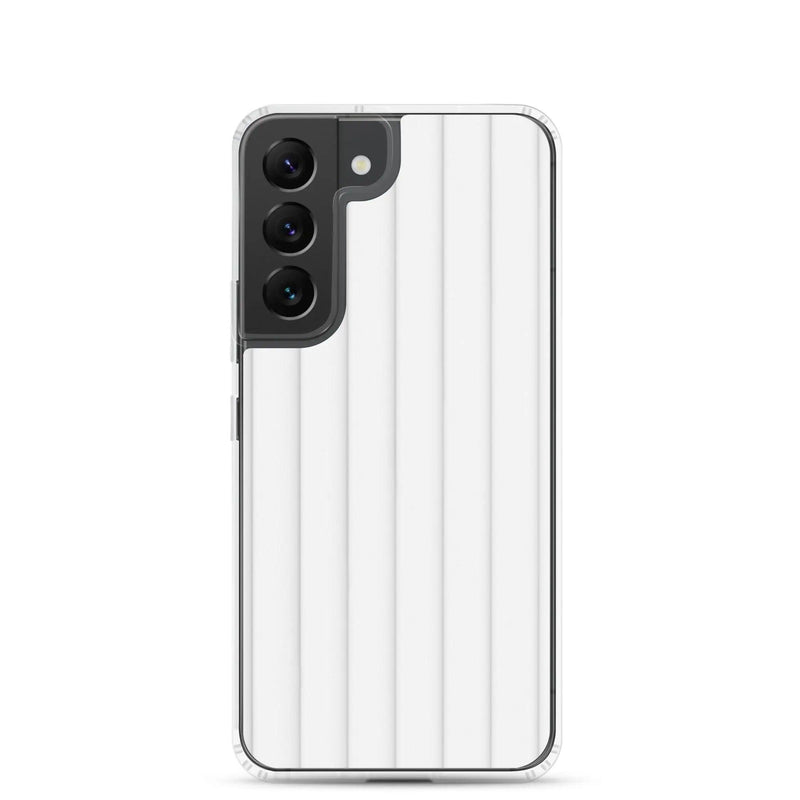 Load image into Gallery viewer, Soft White Striped Squishy Style Flexible Clear Samsung Case Bump Resistant Corners CREATIVETECH